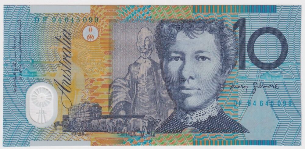 1994 $10 Note Fraser/Evans Grey Dobell DF94 Last Prefix R316biL Uncirculated product image