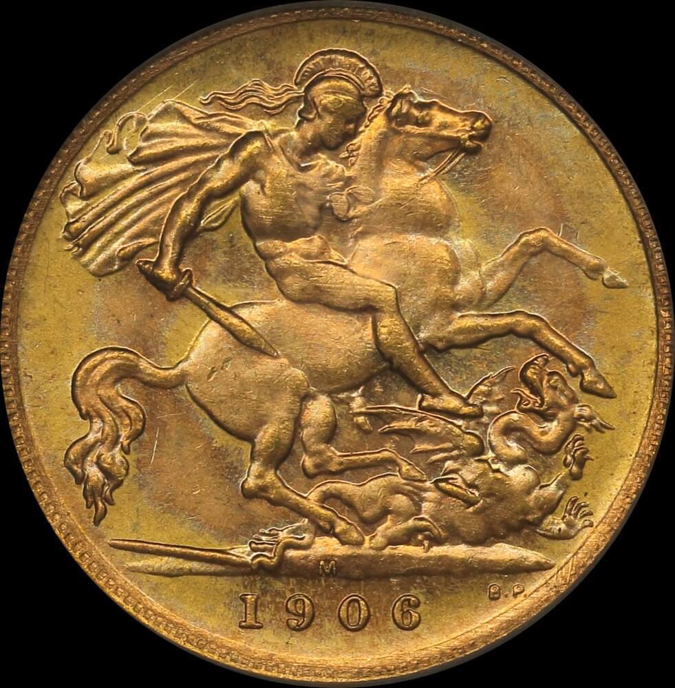 1906 Melbourne Edward VII Half Sovereign Choice Unc (PCGS MS63) product image