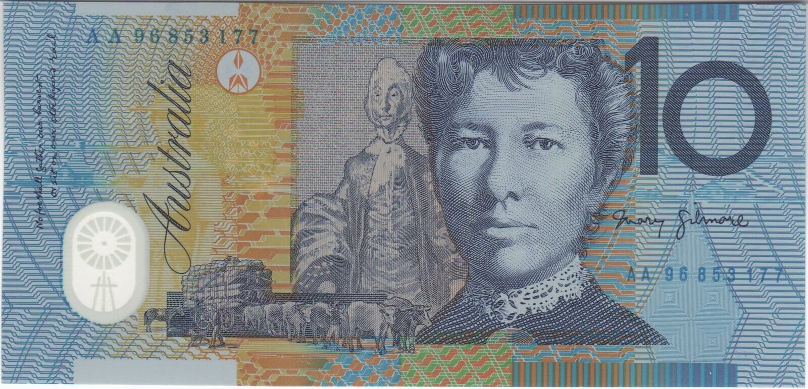 1996 $10 Note AA96 First Prefix Macfarlane/Evans R318aF Uncirculated product image