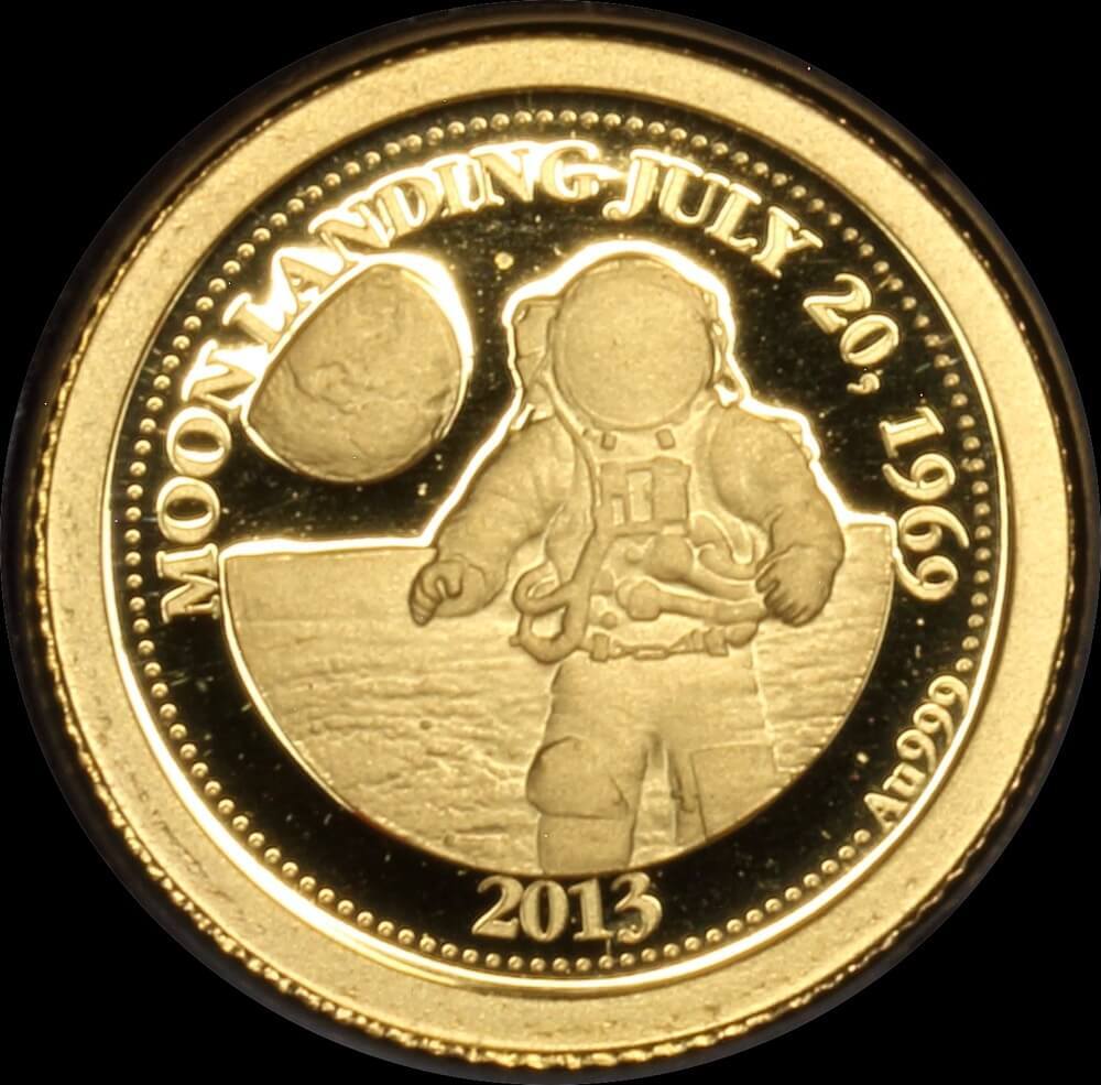 Samoa 2013 Gold $5 Half Gram Coin - Moon Landing product image