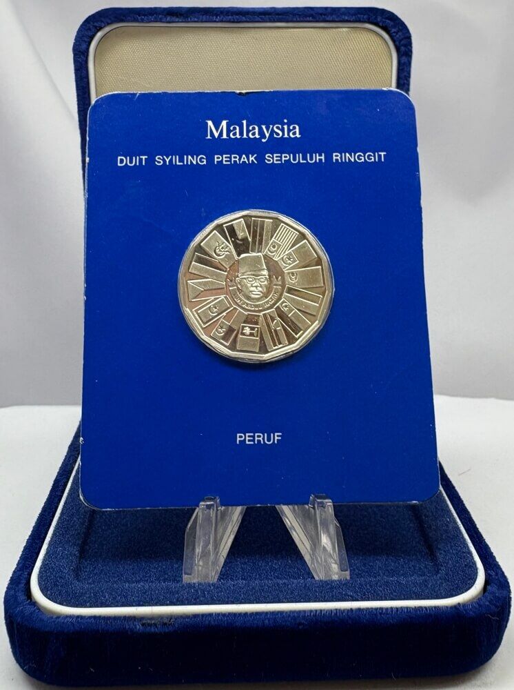 Malaysia 1976-1980 Silver 10 Ringgit KM#17 Uncirculated product image