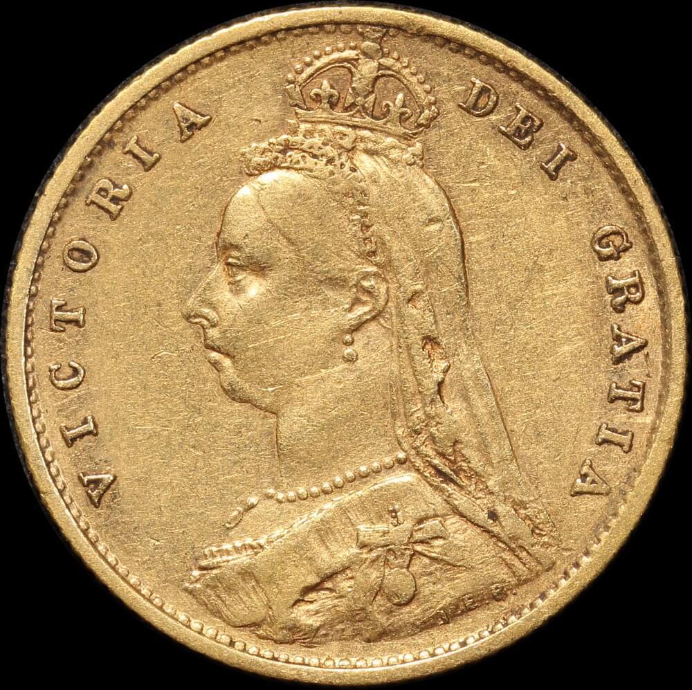 1893 Melbourne Jubilee Head Half Sovereign good VF product image