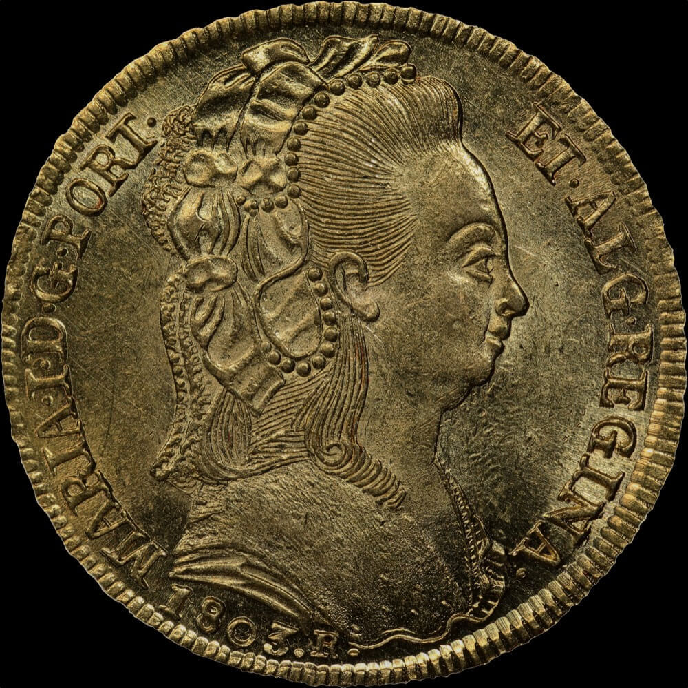 Brazil (Rio) Gold 6,400 Reis 1803-R KM#226.1 Uncirculated product image