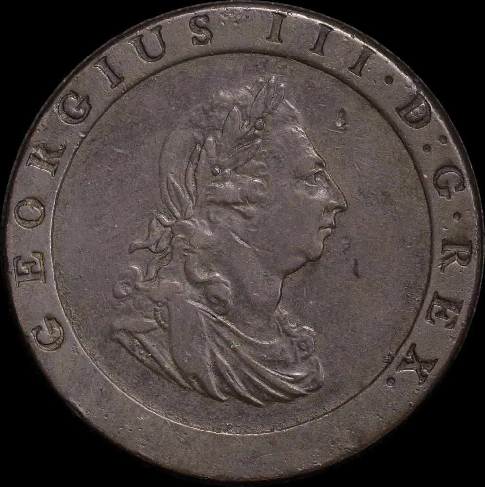 1797 Copper Cartwheel Penny George III S#3777 good VF product image