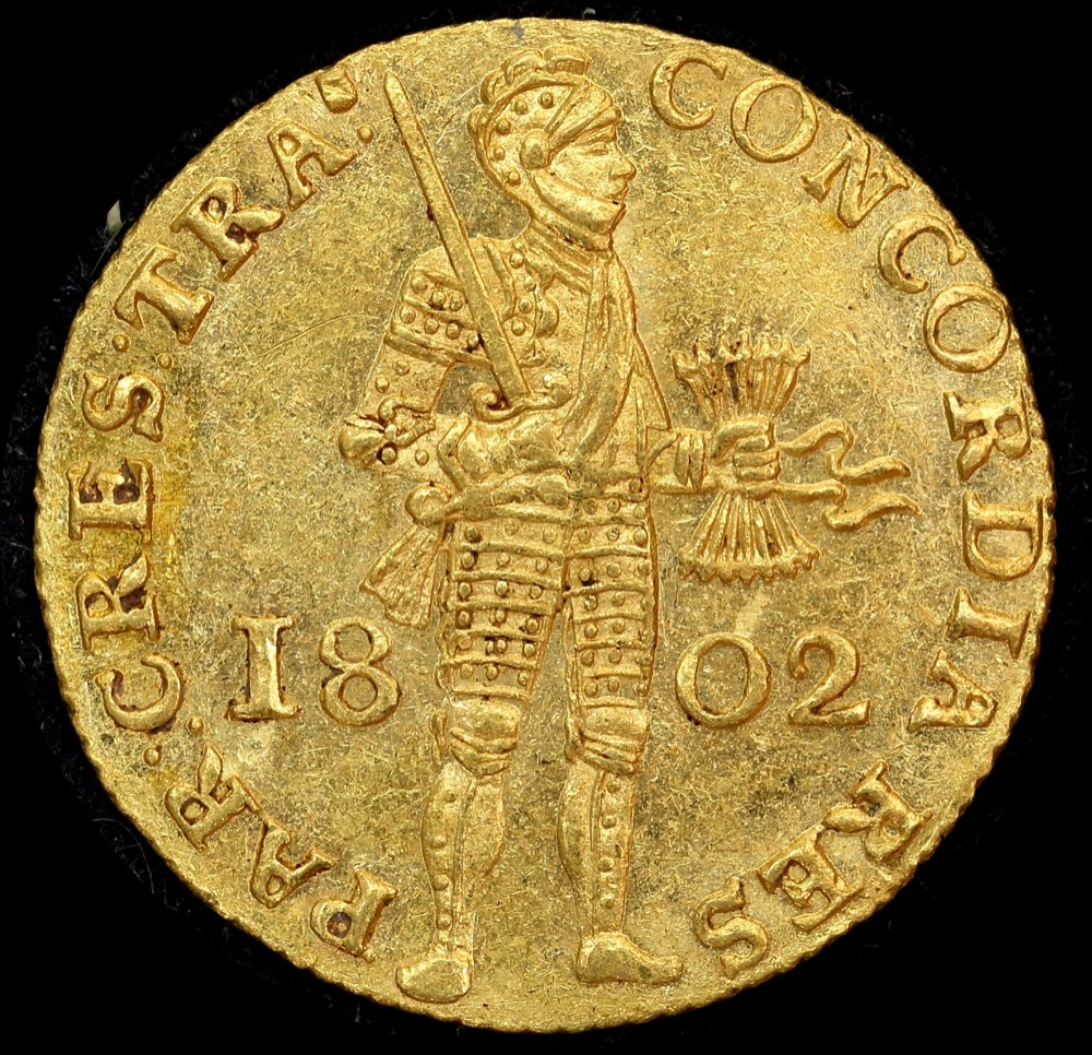 Netherlands (Utrecht) Gold Ducat 1802 KM#12 good EF product image