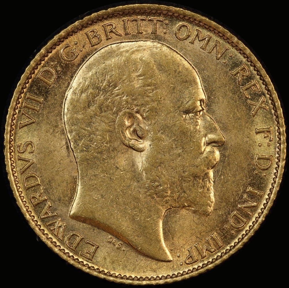 1908 Sydney Edward VII Half Sovereign about Unc product image