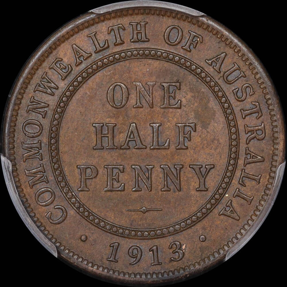 1913 Halfpenny Unc (PCGS MS62BN) product image