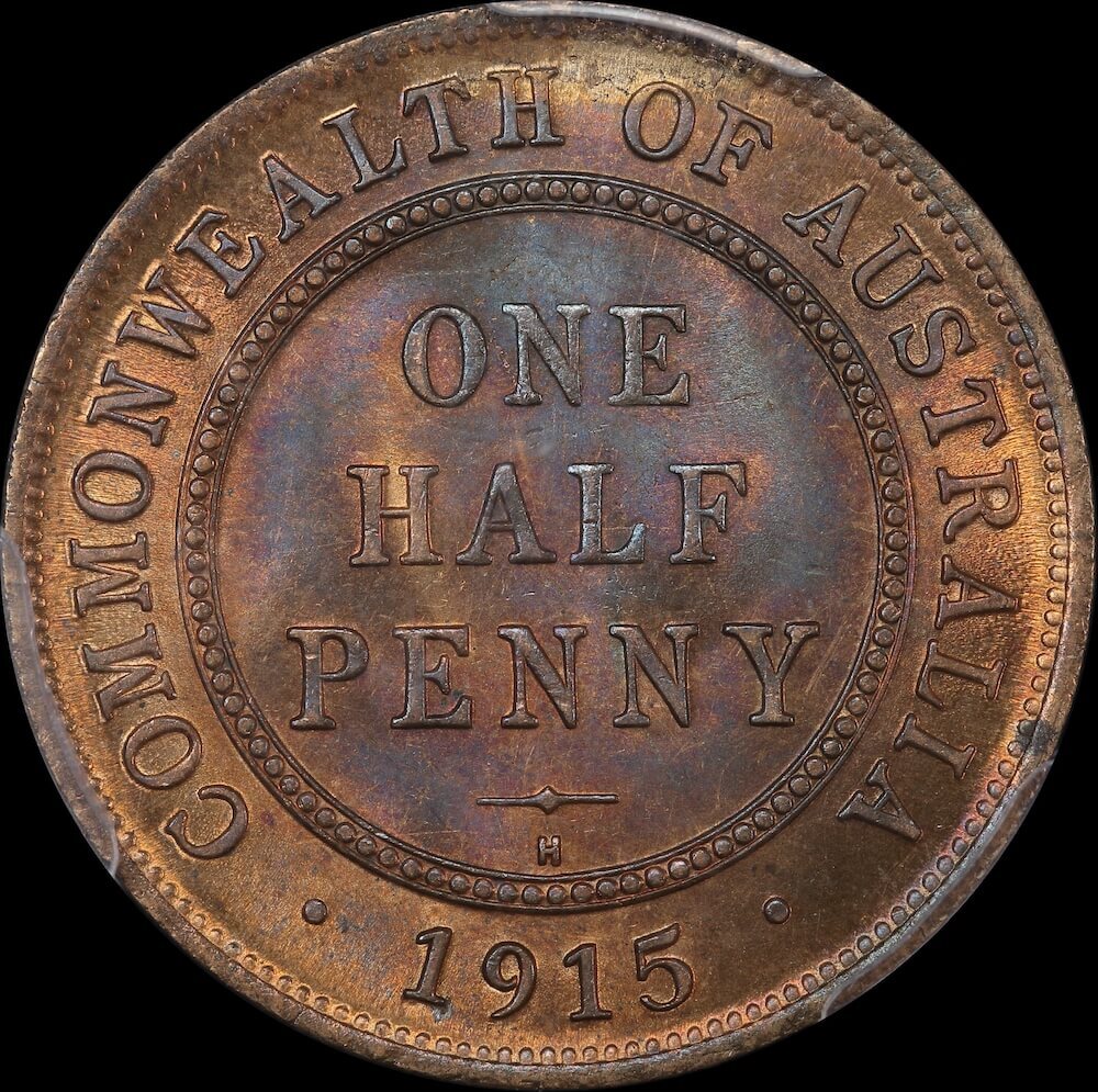 1915-H Halfpenny Choice Unc (PCGS MS64RB) product image