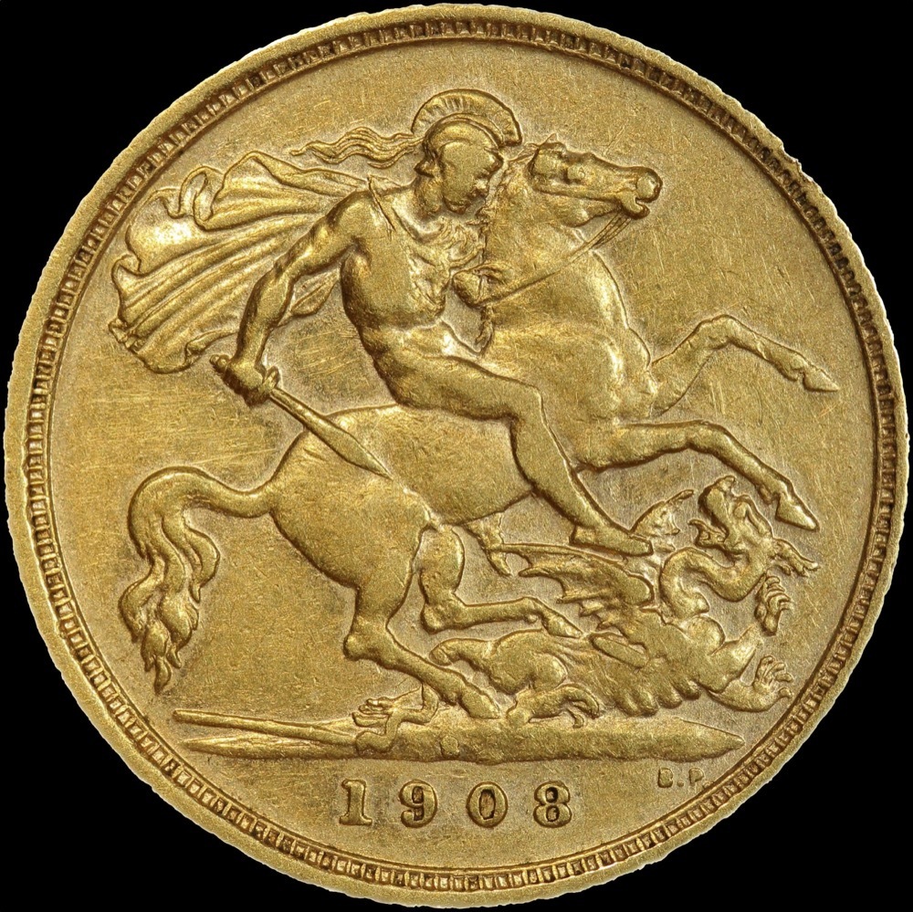 1908 Sydney Edward VII Half Sovereign Very Fine product image