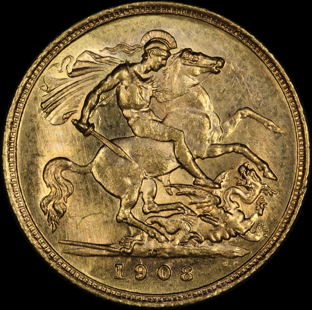 1908 Melbourne Half Sovereign Choice Unc (PCGS MS63) product image