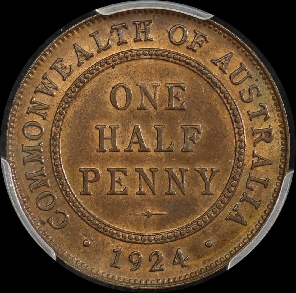 1924 Halfpenny Choice Unc (PCGS MS63RB) product image