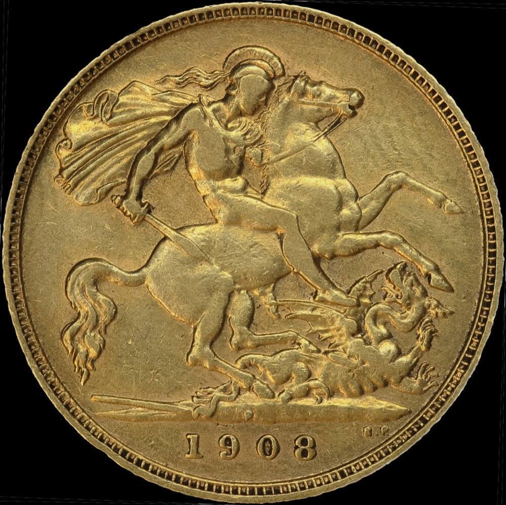 1908 Perth Edward VII Half Sovereign Very Fine product image