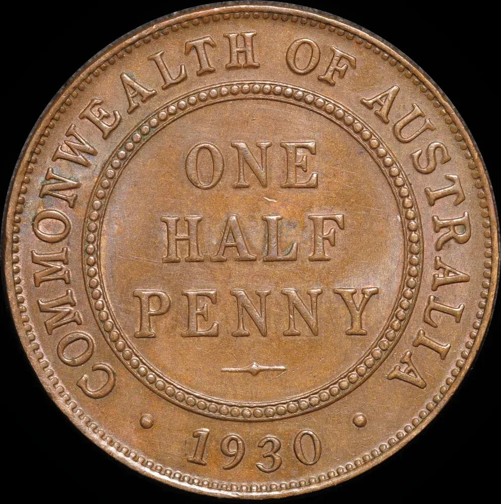 1930 Halfpenny about Unc product image