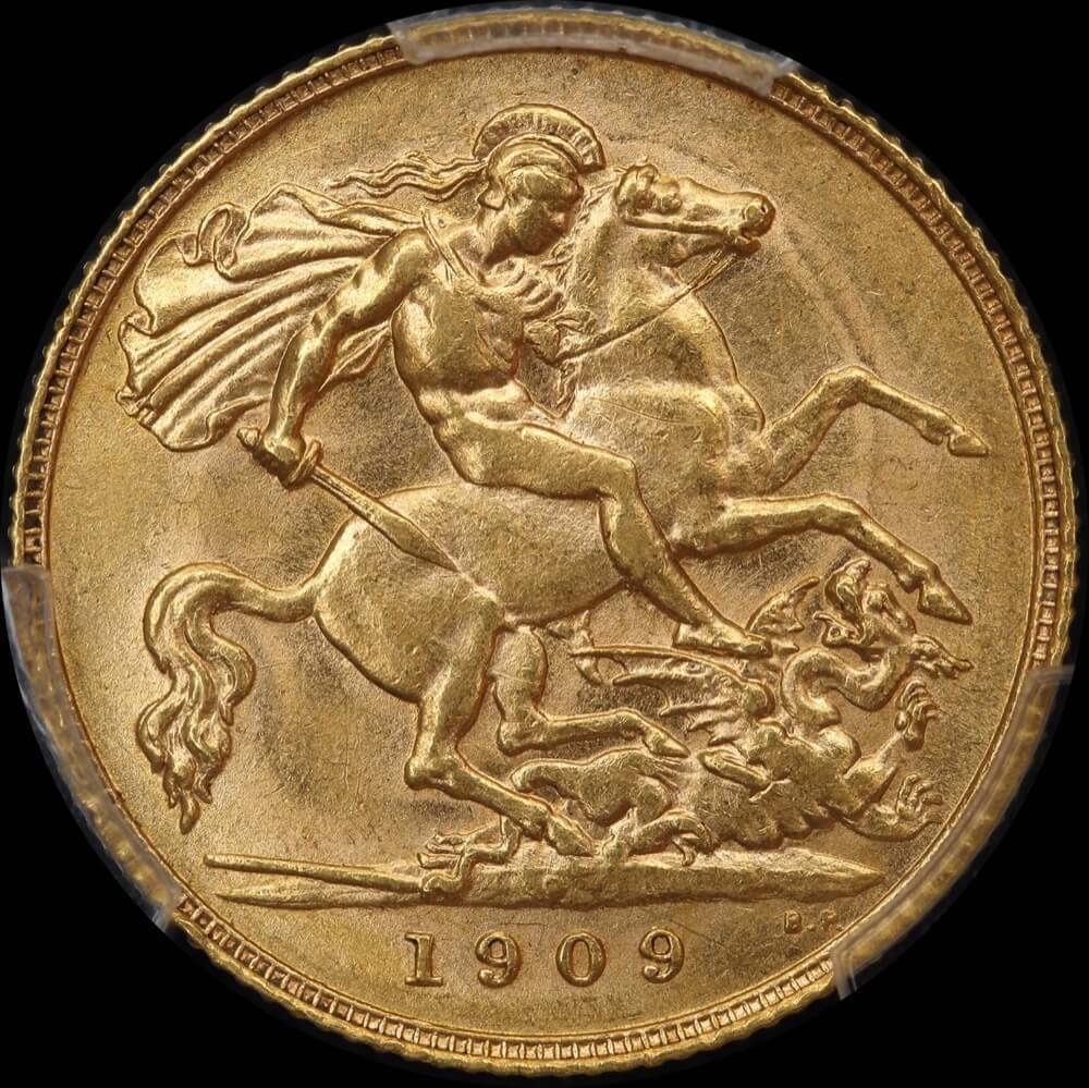 1909 Perth Edward VII Half Sovereign PCGS AU58 product image