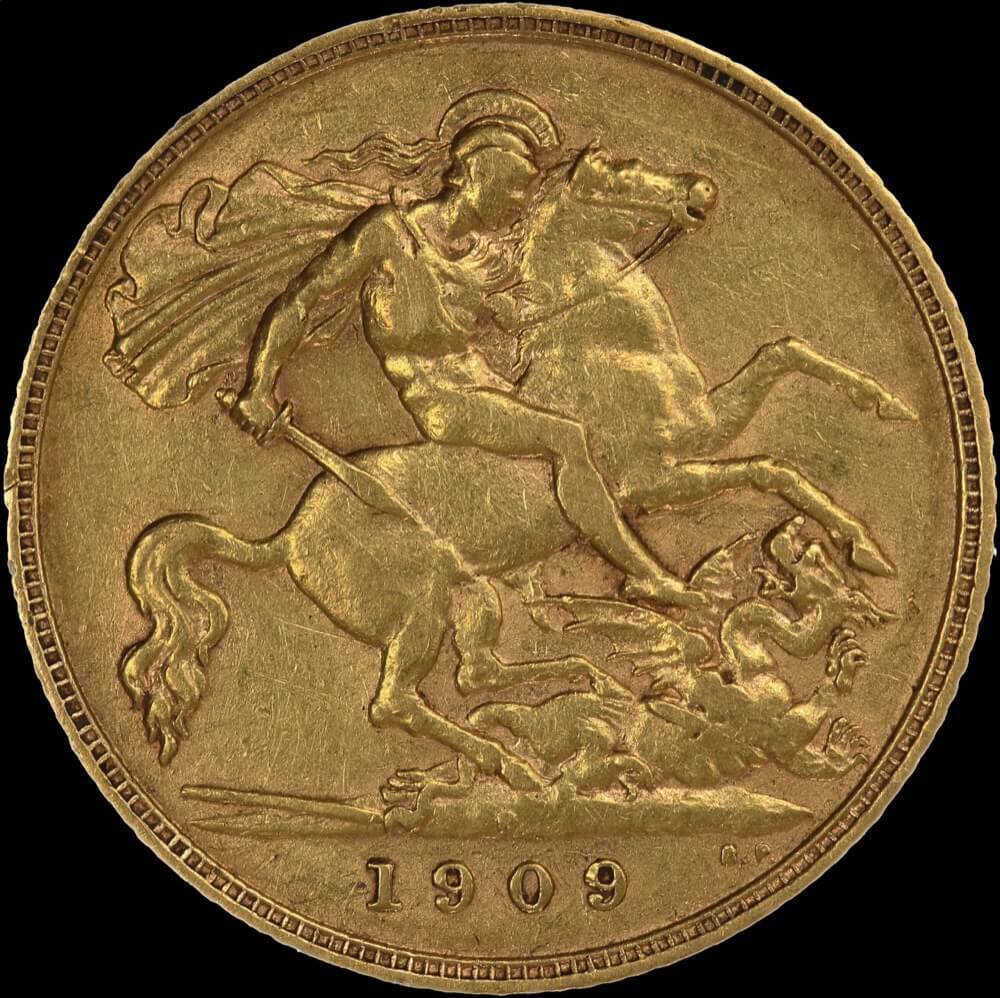 1909 Perth Edward VII Half Sovereign about VF product image