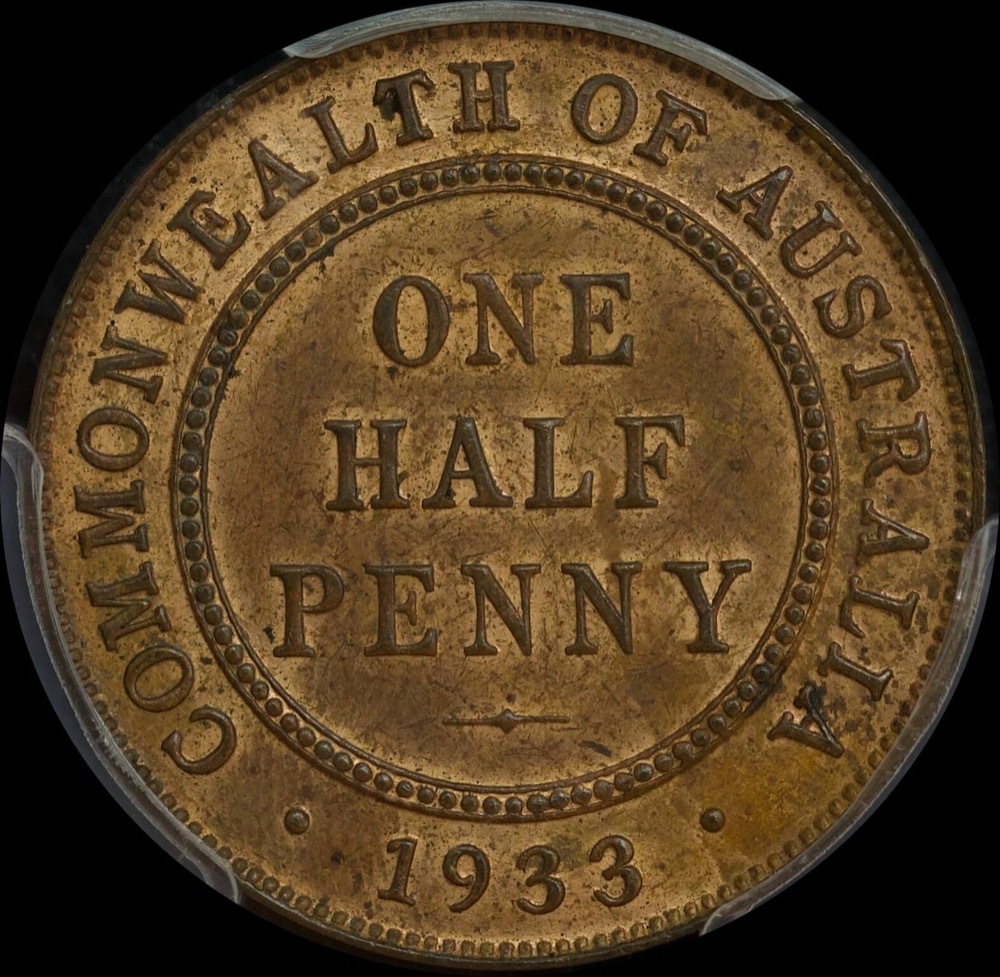 1933 Halfpenny PCGS MS63RB product image