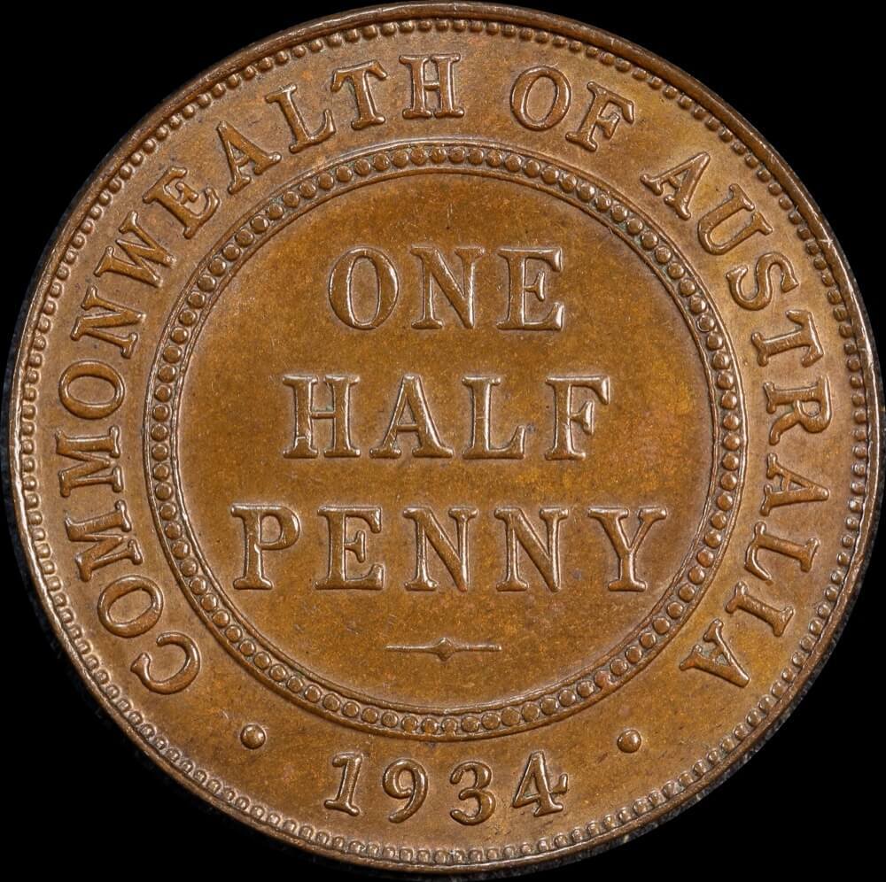 1934 Halfpenny about Unc product image
