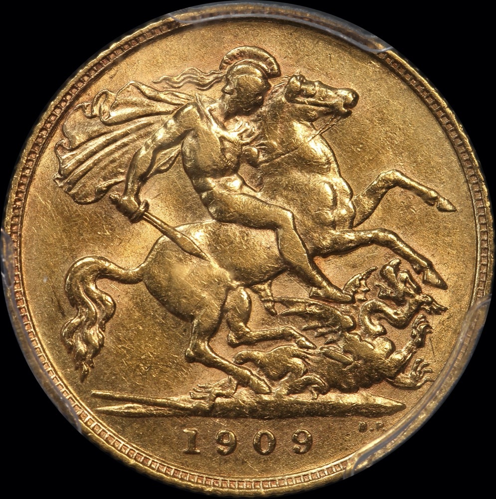 1909 Perth Edward VII Half Sovereign PCGS AU50 product image