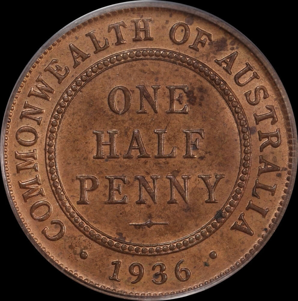 1936 Halfpenny PCGS MS63RB product image