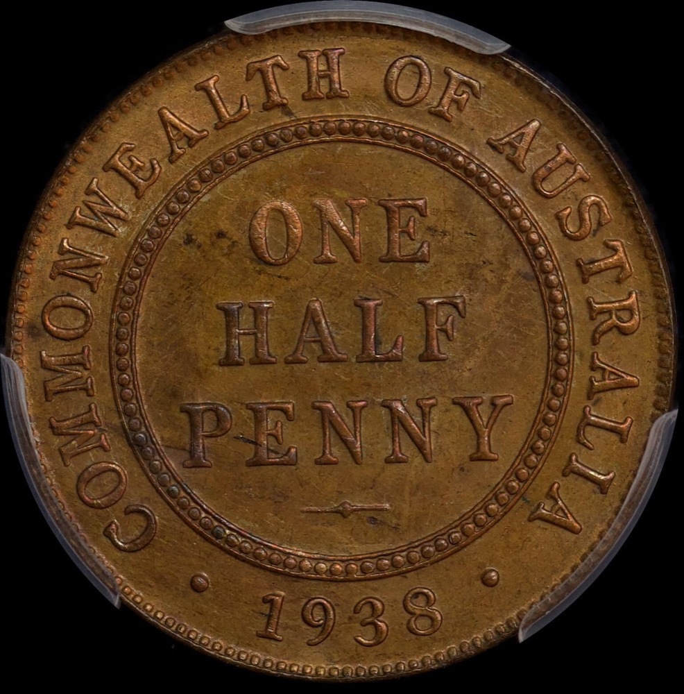 1938 Halfpenny Choice Unc PCGS (MS63RB) product image
