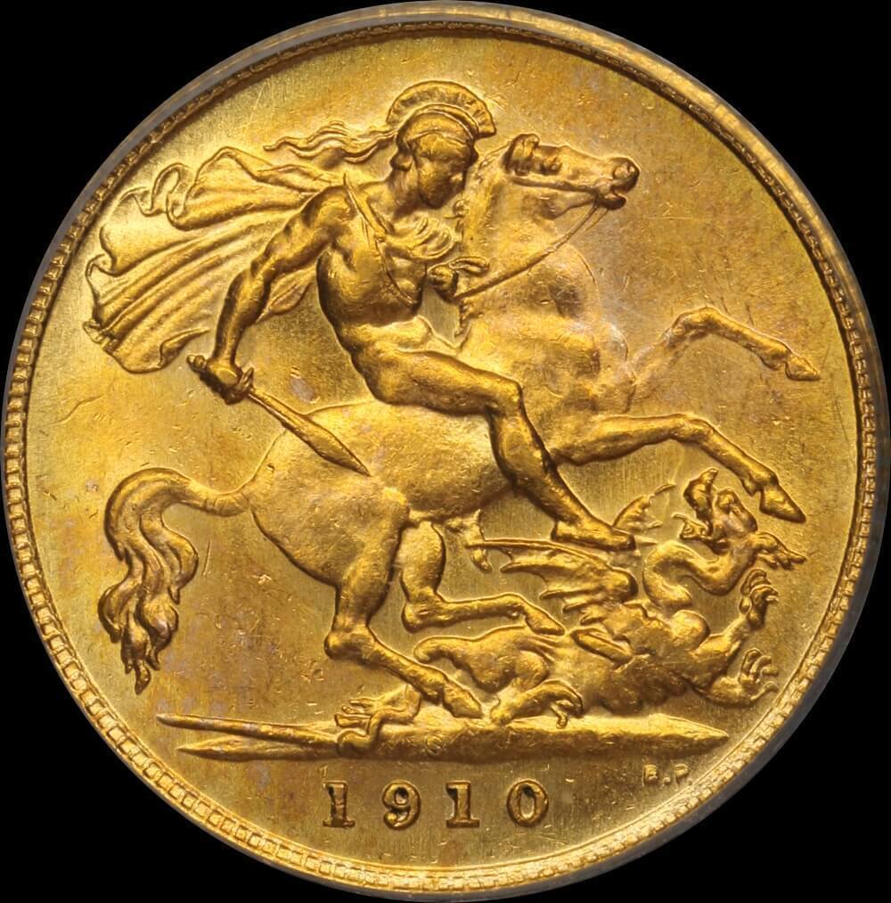 1910 Sydney Edward VII Half Sovereign PCGS AU58 product image