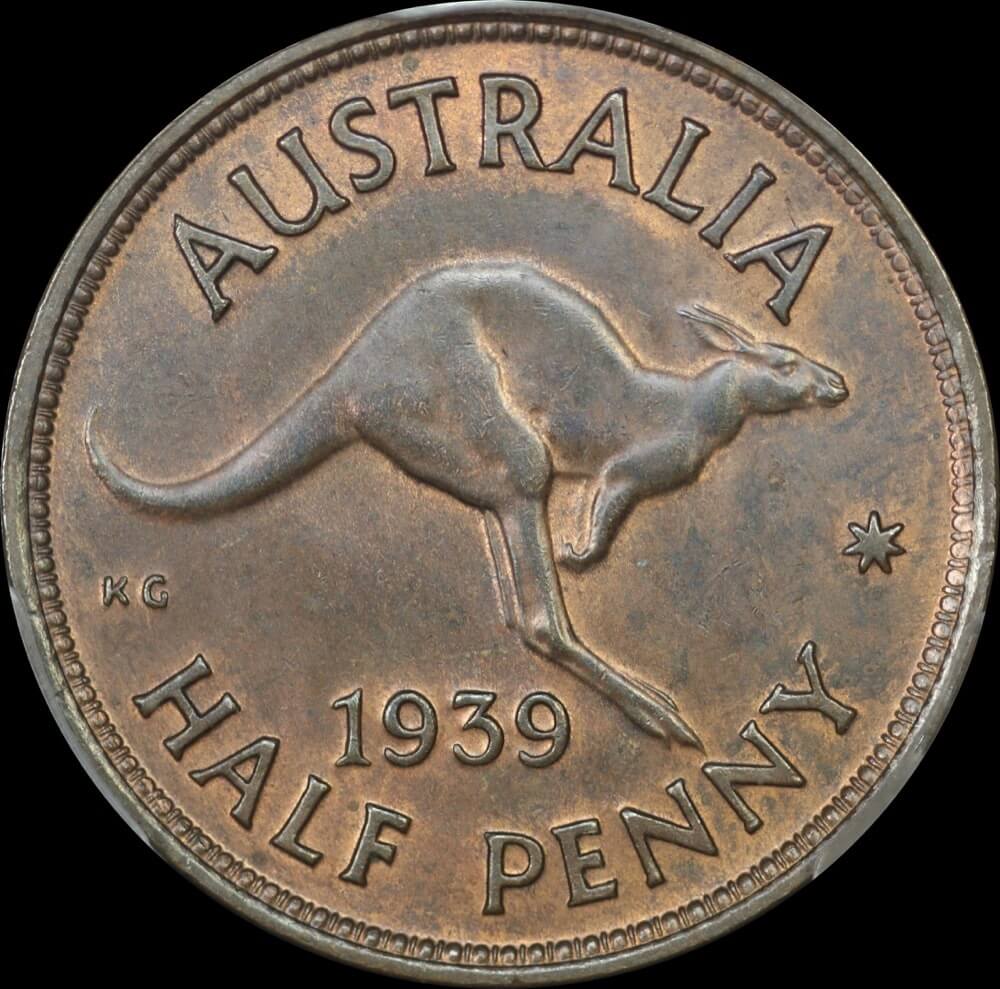 1939 Halfpenny Kangaroo Reverse Choice Unc (PCGS MS64BN) product image