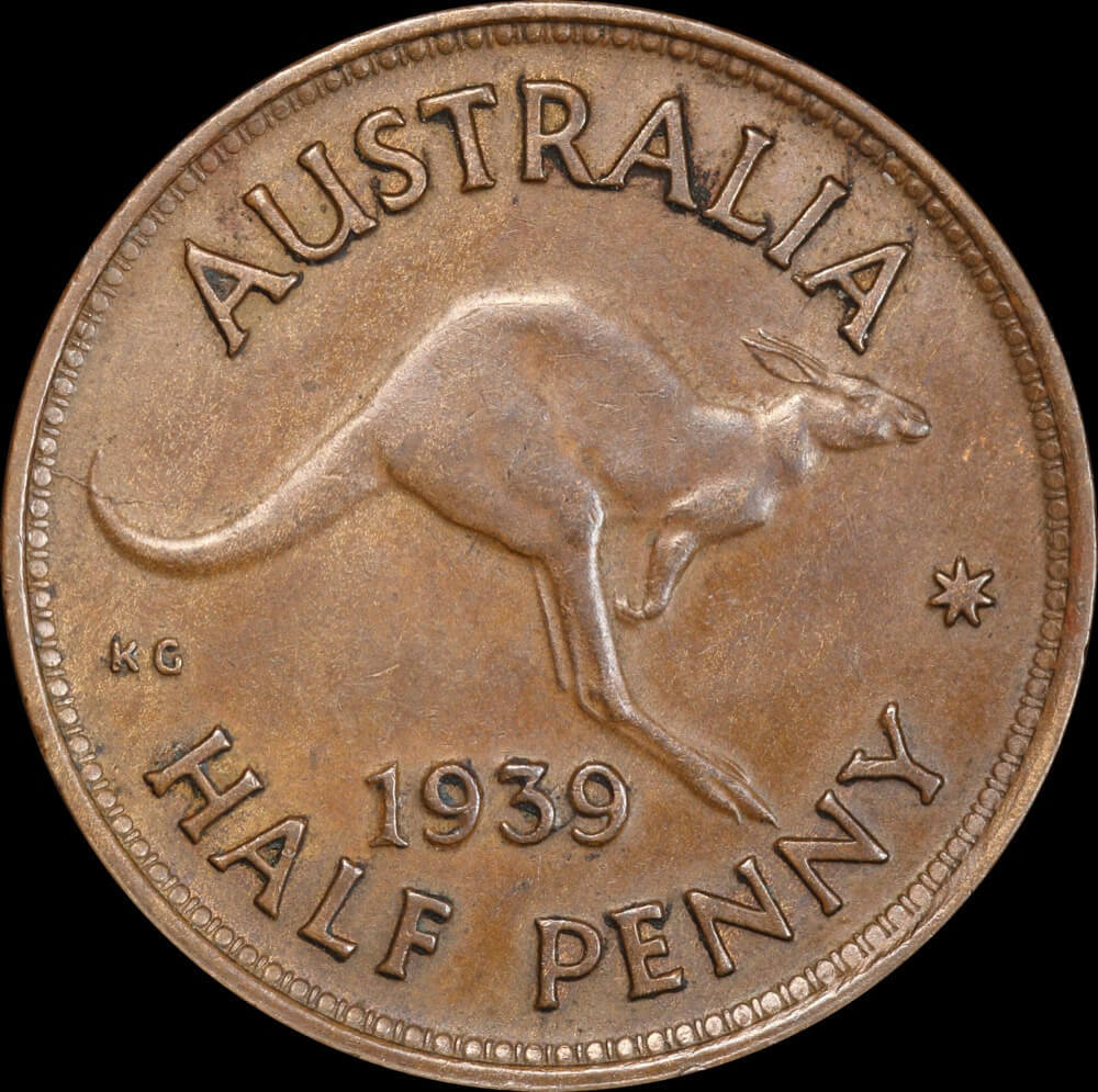 1939 Halfpenny Kangaroo Reverse Extremely Fine product image