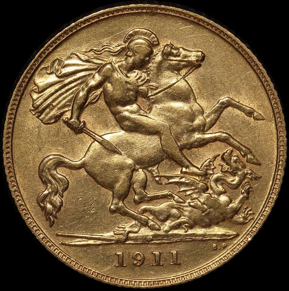 1911 Perth George V Half Sovereign Extremely Fine product image