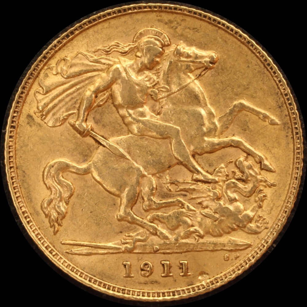1911 Perth George V Half Sovereign Extremely Fine product image