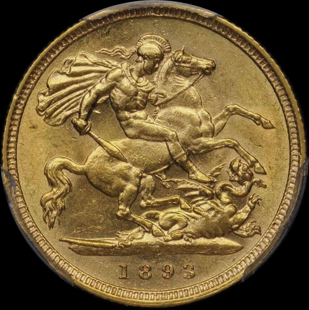 1893 Sydney Veiled Head Half Sovereign PCGS AU55 product image