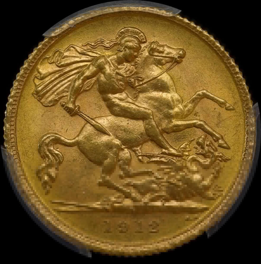 1912 Sydney George V Half Sovereign PCGS MS63 product image