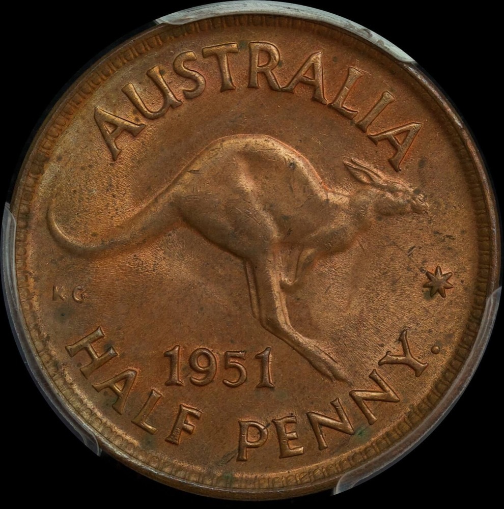 1951-Y Halfpenny Choice Unc (PCGS MS63RB) product image