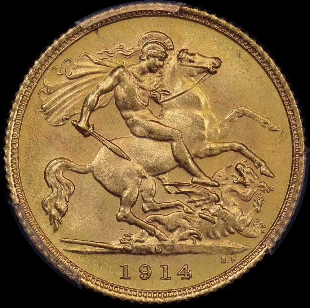 1914 Sydney George V Half Sovereign PCGS MS65 product image