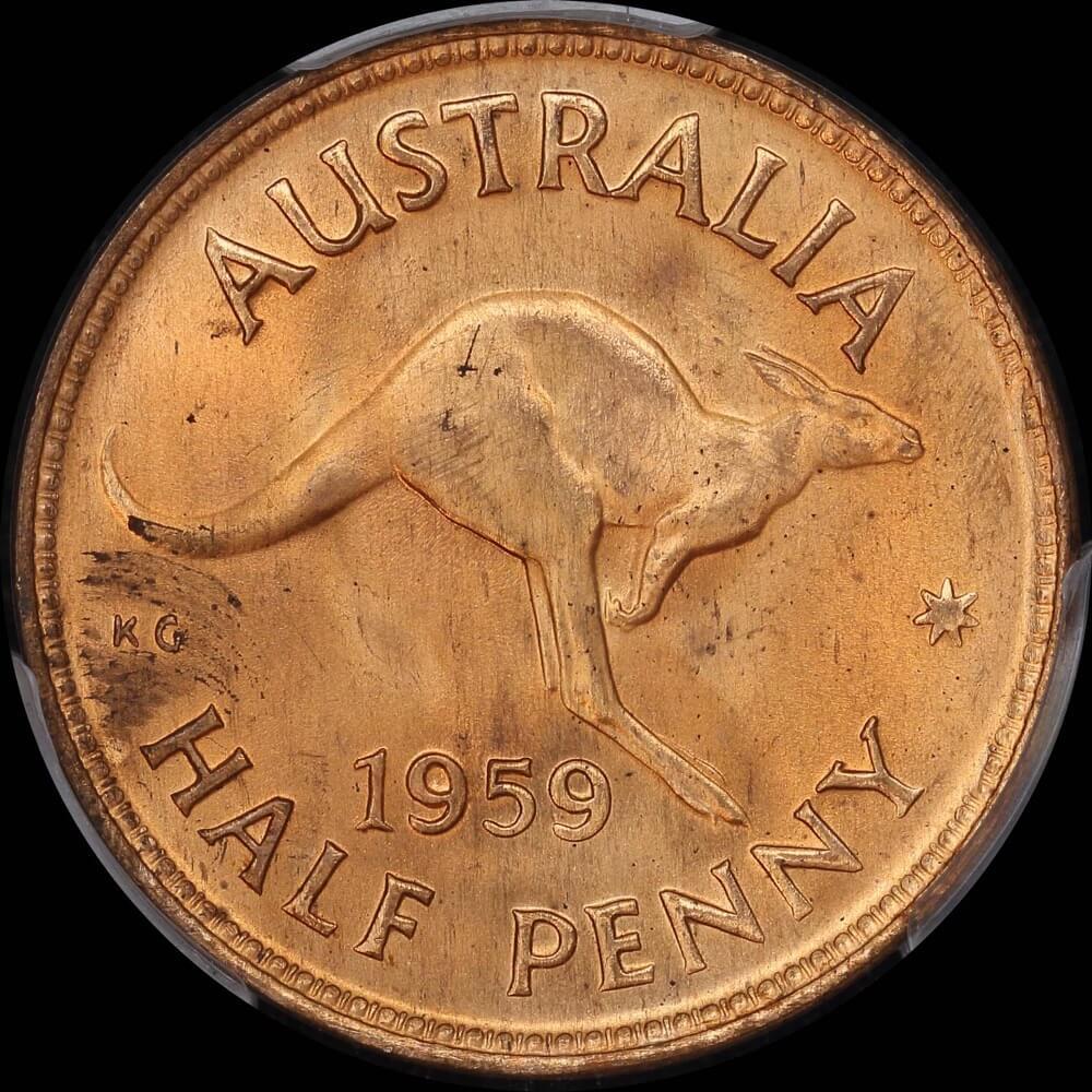 1959 Halfpenny Gem Unc (PCGS MS65RD) product image