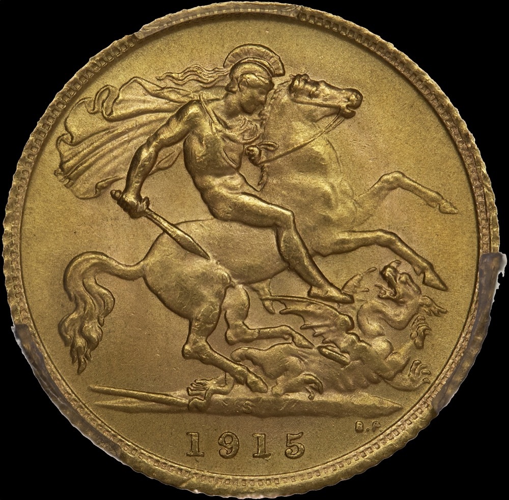1915 Sydney George V Half Sovereign Gem Unc (PCGS MS65) product image