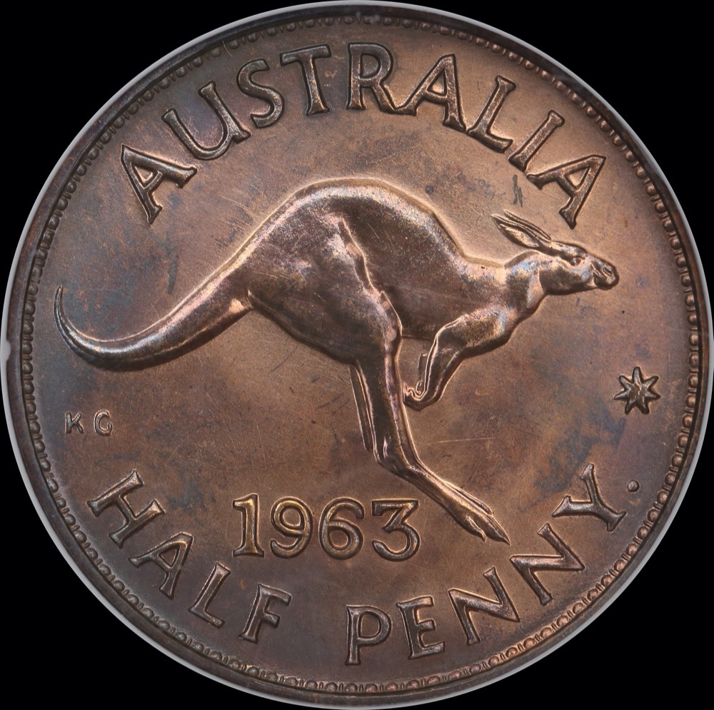 1963 Perth Proof Halfpenny NGC PF66RB product image