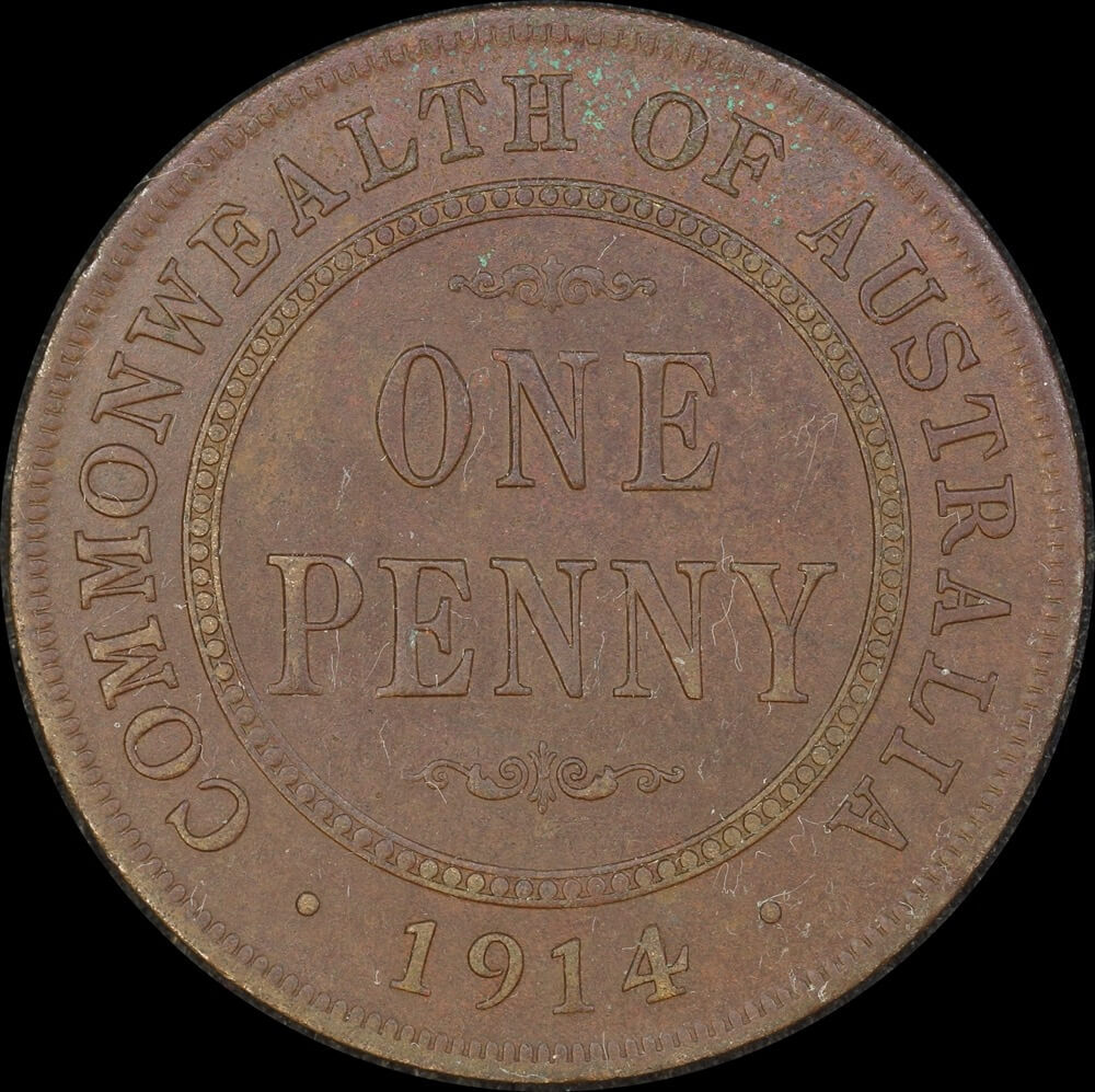 1914 Penny about Unc product image