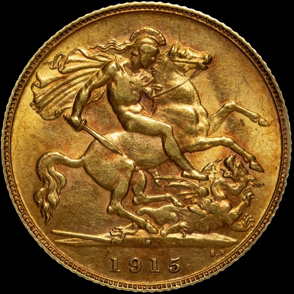1915 Perth George V Half Sovereign good EF product image