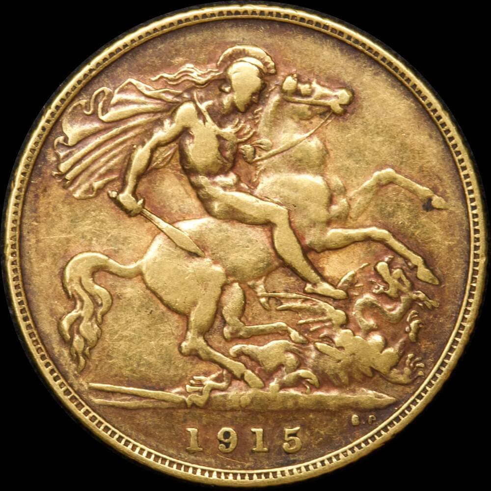 1915 Perth George V Half Sovereign good VF product image