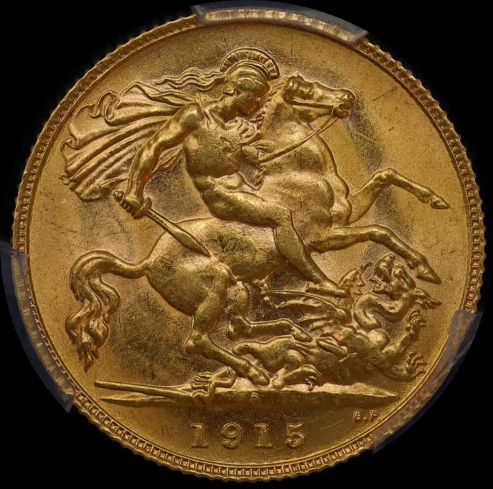 1915 Perth George V Half Sovereign PCGS MS62 product image
