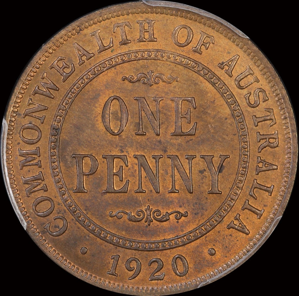 1920 Penny Dot Above Bottom Scroll Indian Obverse Choice Unc (PCGS MS64RB) product image