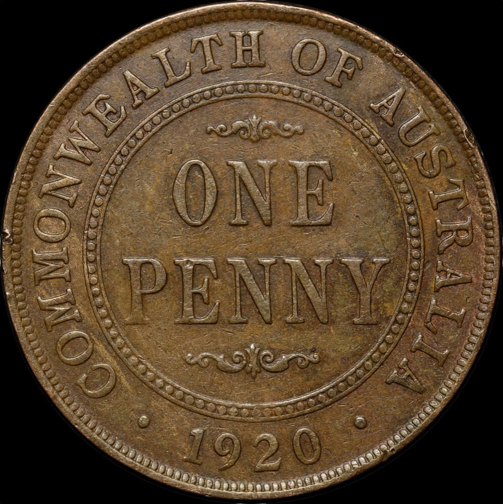 1920 Penny Dot Above Bottom Scroll English Obverse good Fine product image