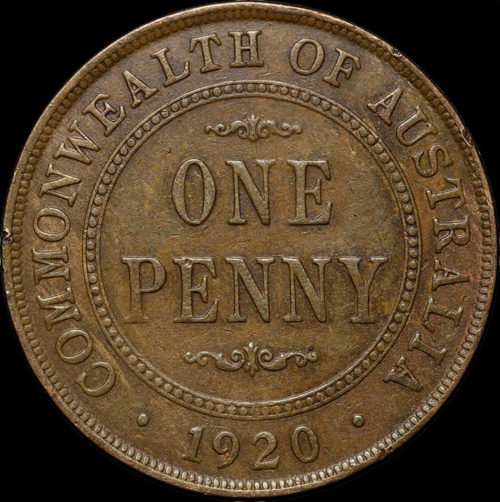 1920 Penny Dot Above Bottom Scroll English Obverse good Fine product image