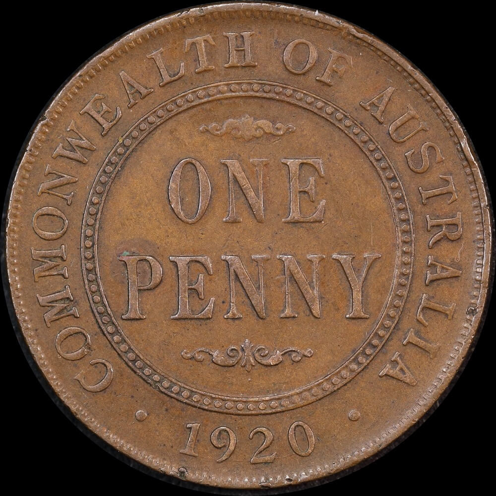 1920 Penny Dot Below Indian Obverse good VF product image