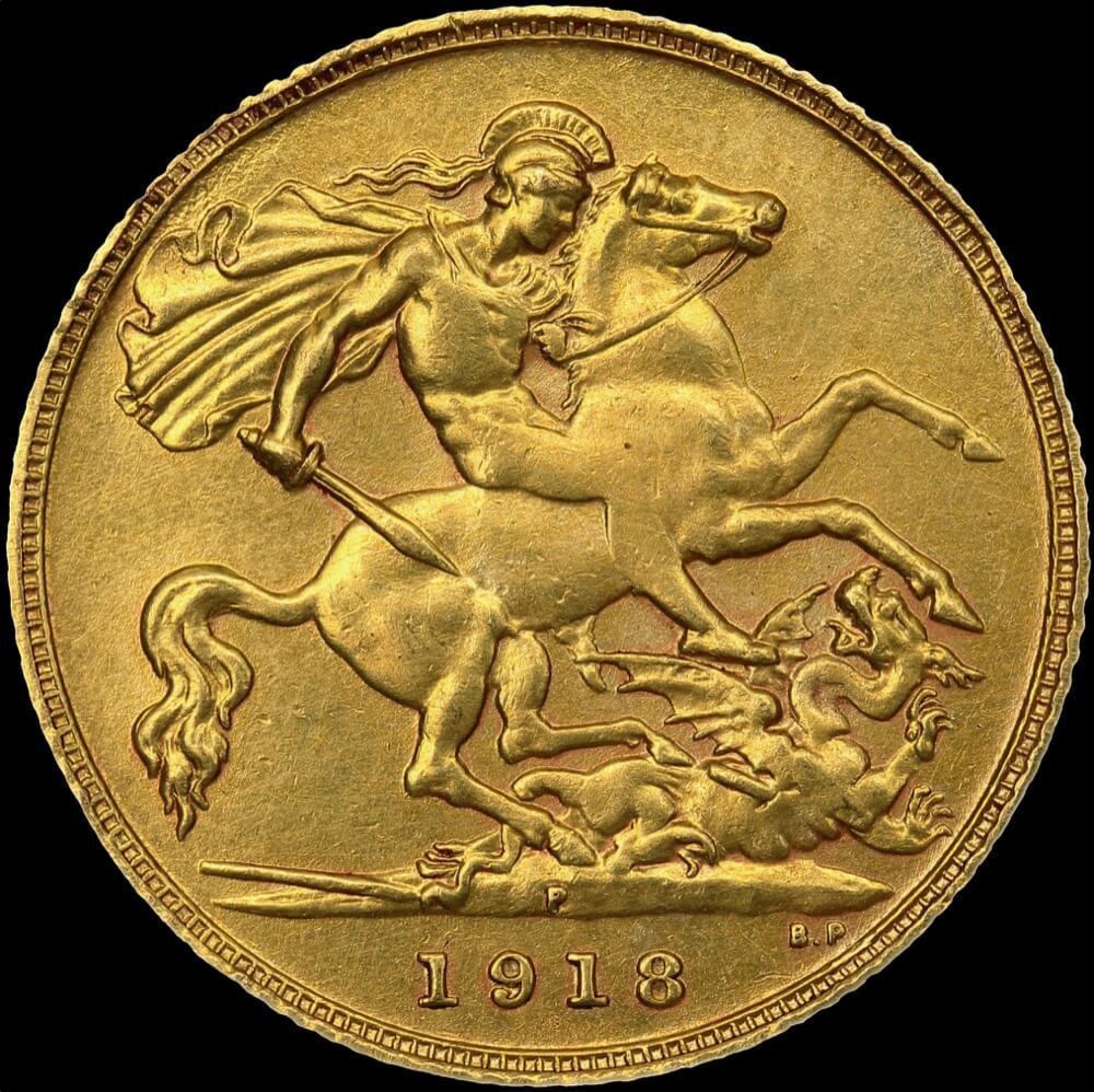 1918 Perth George V Half Sovereign good VF product image