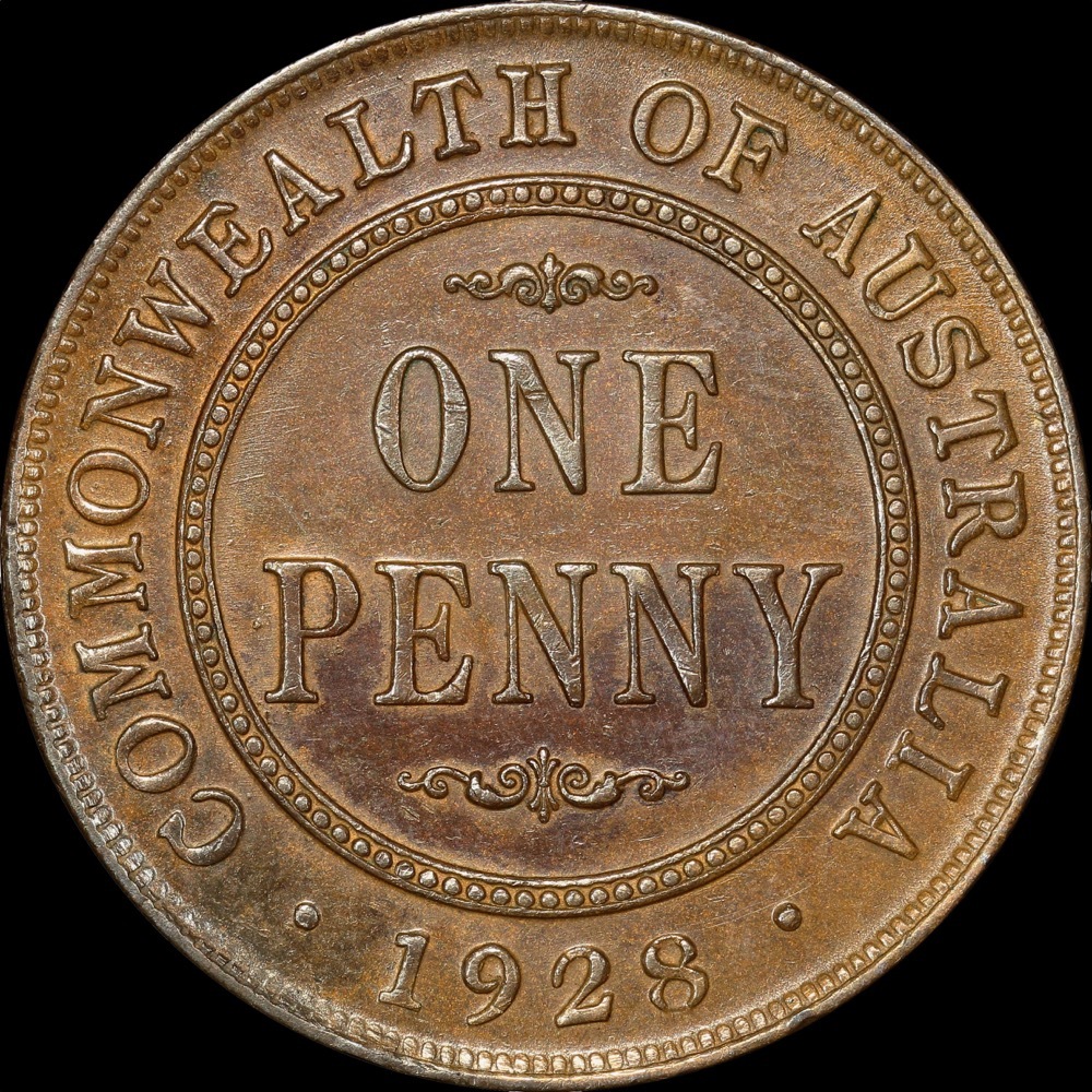 1928 Penny about Unc product image