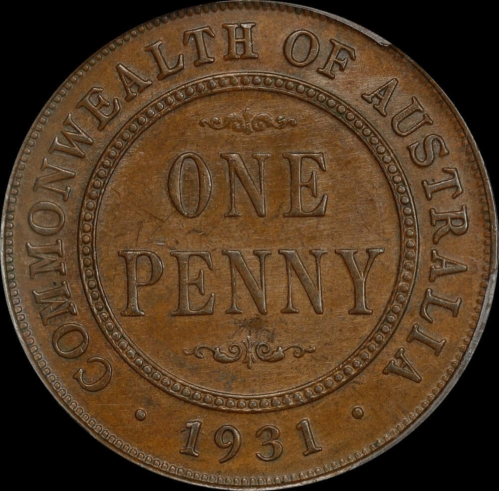 1931 Penny Aligned Date English Obverse PCGS MS62BN product image