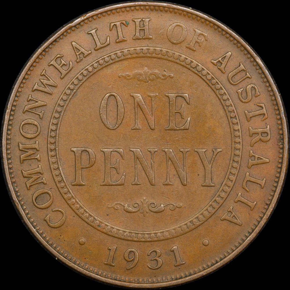1931 Penny English Obverse Aligned Date Very Fine product image