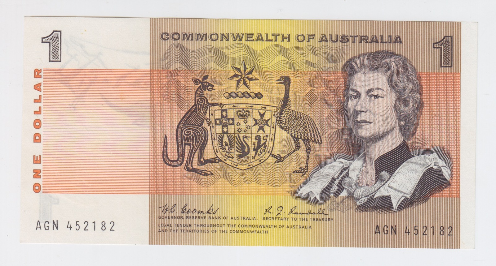 1968 $1 Note Coombs/Randall R72 about Uncirculated product image