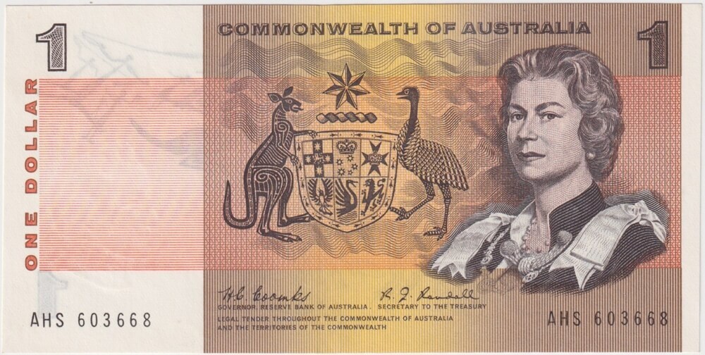 1968 $1 Note Coombs/Randall R72 good EF product image